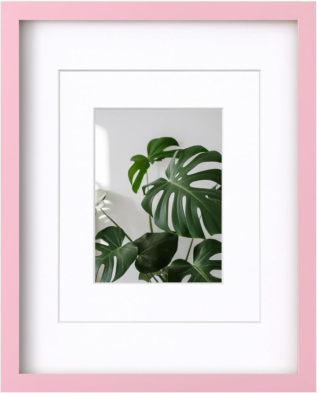 11x14 Picture Frame with Plexiglass, Display Pictures 5x7/8x10 with Mat or 11x14 Without Mat for Tabletop and Wall Mounting, Pink